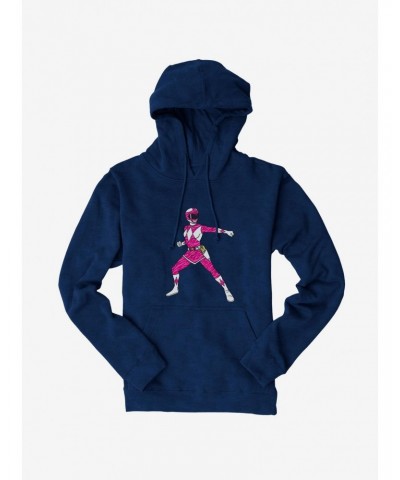 Mighty Morphin Power Rangers Pink Ranger Ready Hoodie $11.49 Hoodies