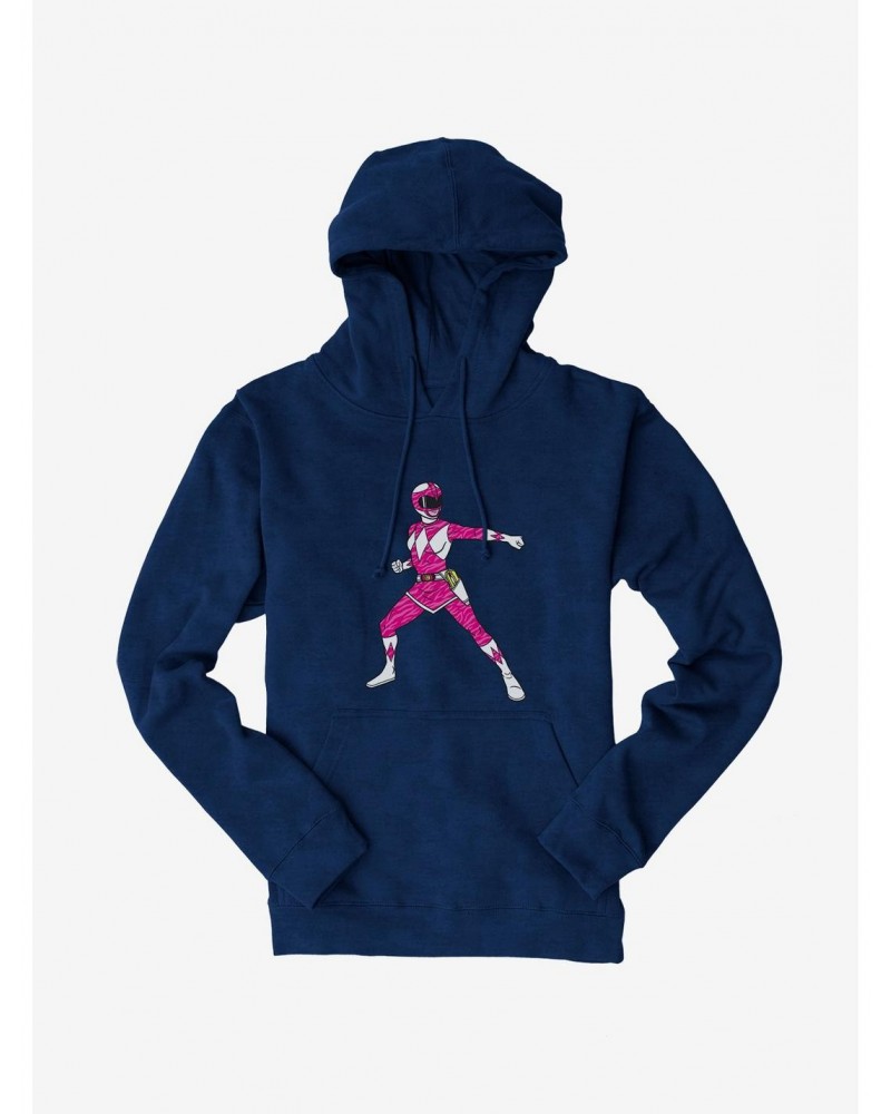 Mighty Morphin Power Rangers Pink Ranger Ready Hoodie $11.49 Hoodies