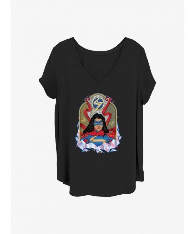 Marvel Ms. Marvel Tombstone Girls Plus T-Shirt $6.94 T-Shirts