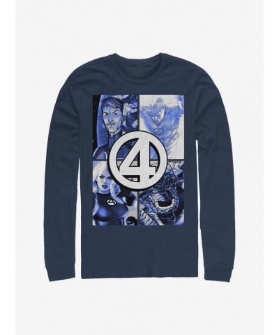 Marvel Fantastic Four Straight Boxes Long-Sleeve T-Shirt $11.84 T-Shirts