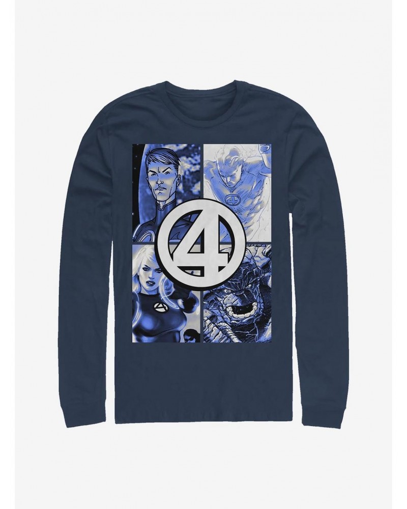 Marvel Fantastic Four Straight Boxes Long-Sleeve T-Shirt $11.84 T-Shirts