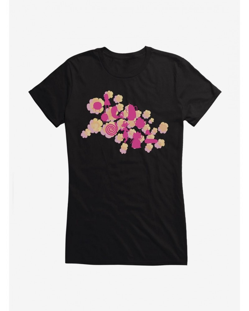 Adventure Time Silhouette Flowers Girls T-Shirt $6.97 T-Shirts