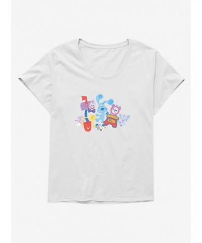 Blue's Clues Group Fun Girls T-Shirt Plus Size $12.72 T-Shirts