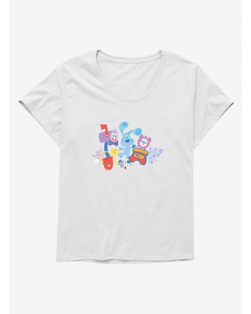 Blue's Clues Group Fun Girls T-Shirt Plus Size $12.72 T-Shirts