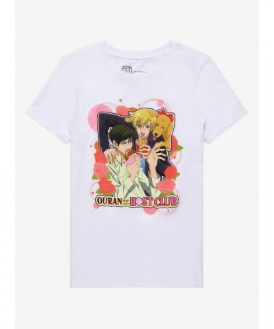 Ouran High School Host Club Tamaki & Kyoya Boyfriend Fit Girls T-Shirt $6.52 T-Shirts