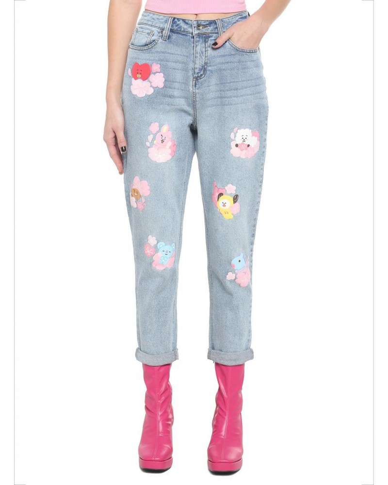 BT21 Cherry Blossom Mom Jeans $26.35 Jeans