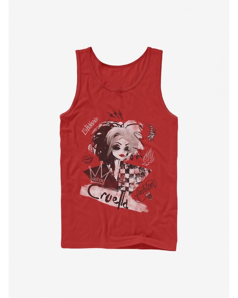 Disney Cruella Artsy Cruella Tank $9.96 Tanks