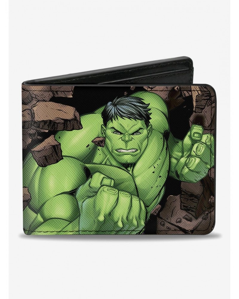 Marvel Hulk Breaking Rocks Bifold Wallet $6.27 Wallets