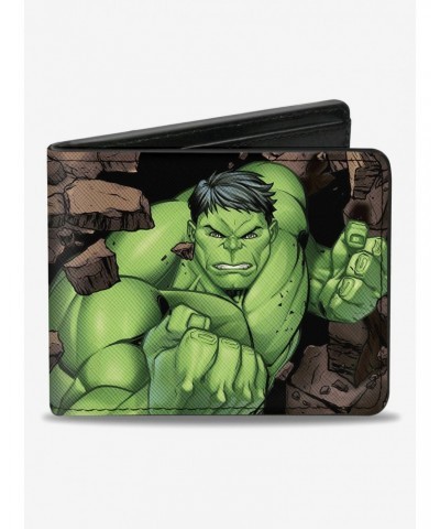 Marvel Hulk Breaking Rocks Bifold Wallet $6.27 Wallets