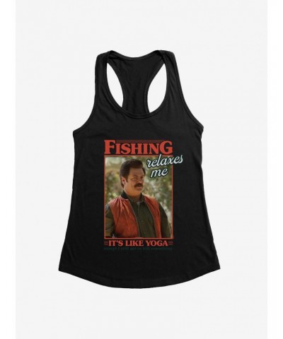 Parks And Recreation Fishing Like Yoga Girls Tank $6.97 Tanks