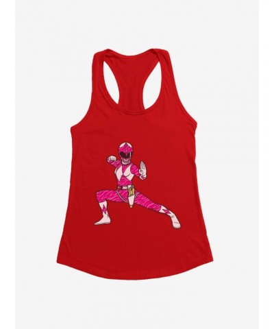 Mighty Morphin Power Rangers Pink Ranger Action Move Girls Tank $8.96 Tanks