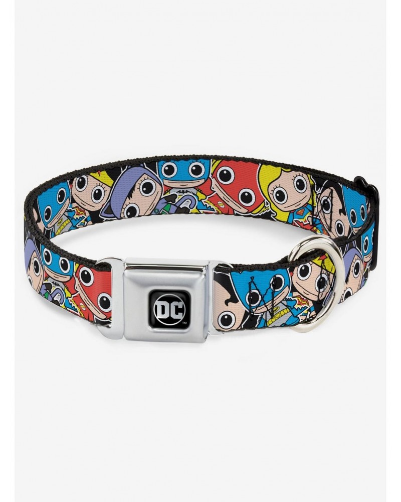 DC Comics Justice League Mini Group Seatbelt Buckle Dog Collar $10.46 Pet Collars