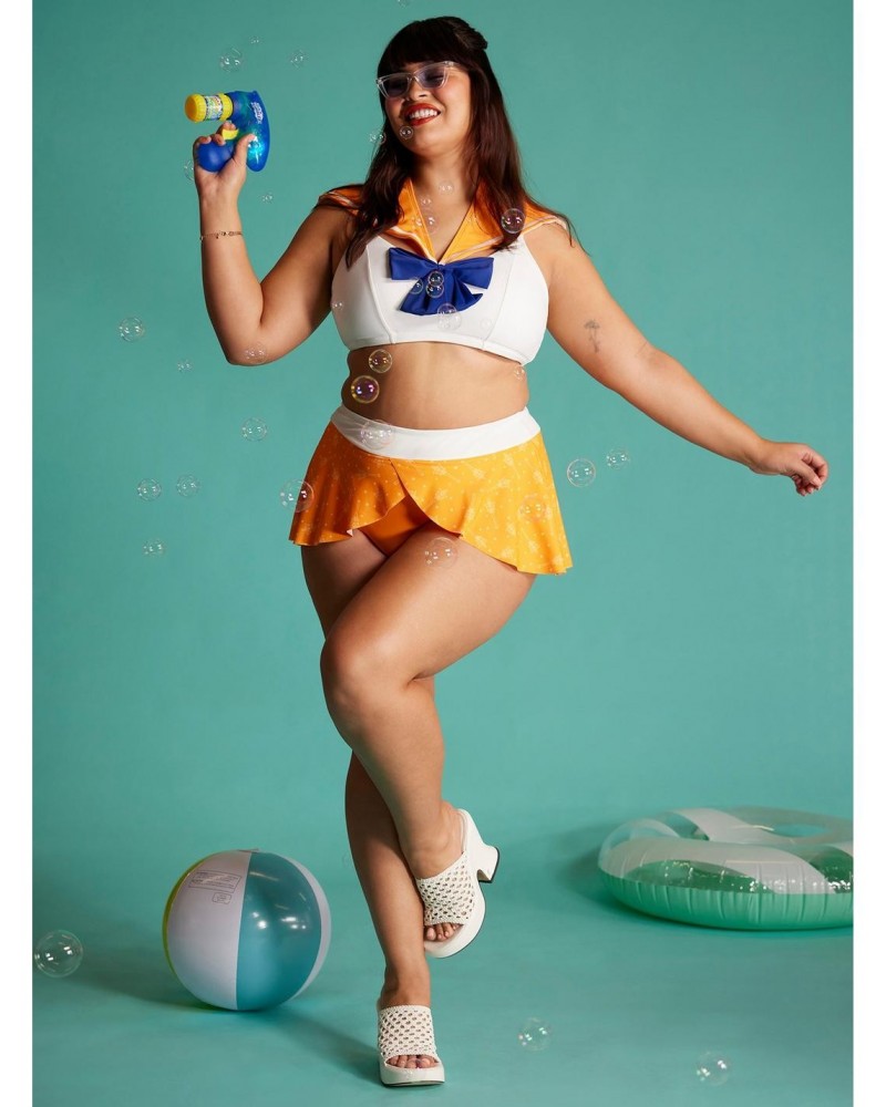 Sailor Moon Sailor Venus Cosplay Skirted Swim Bottoms Plus Size $11.84 Bottoms