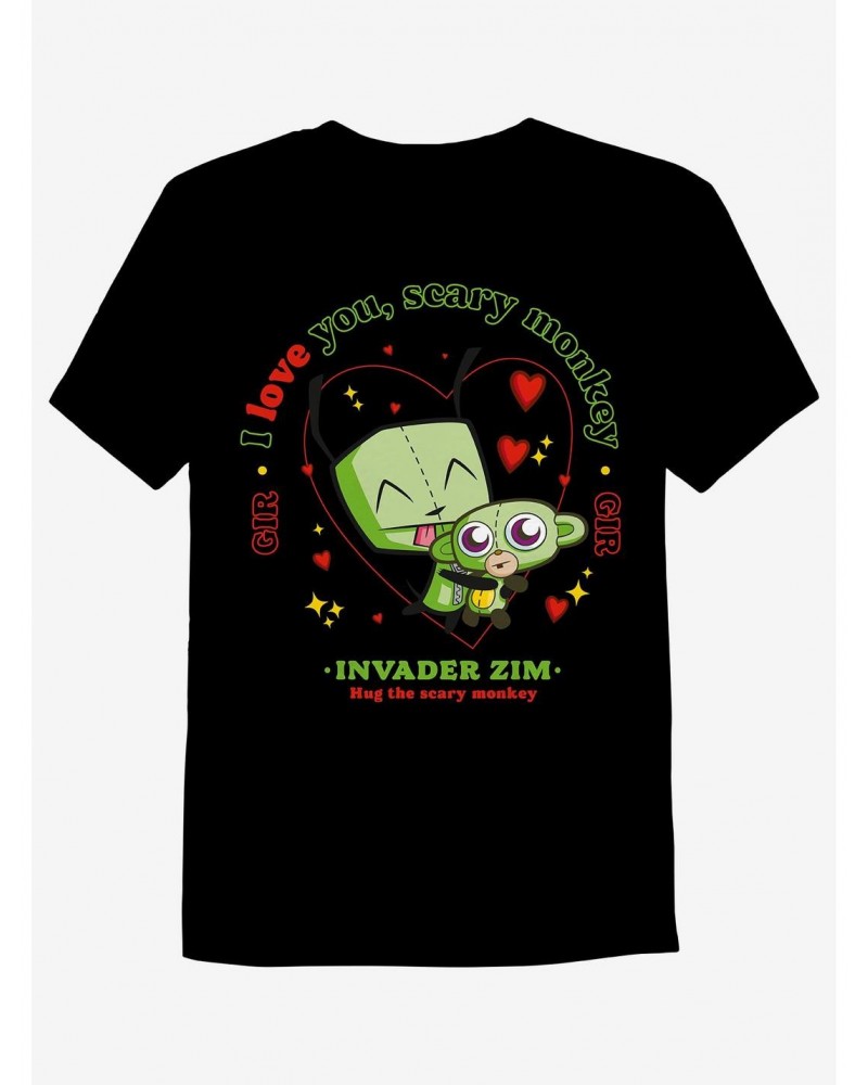 Invader Zim GIR & Monkey Boyfriend Fit Girls T-Shirt $11.45 T-Shirts