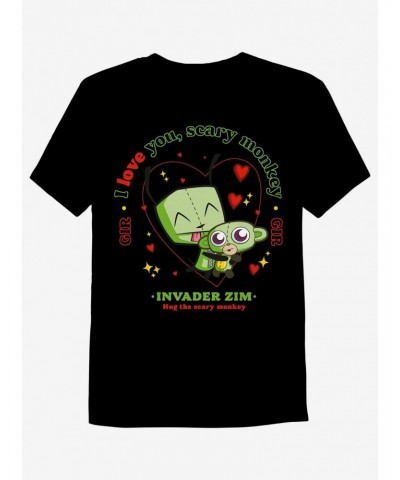 Invader Zim GIR & Monkey Boyfriend Fit Girls T-Shirt $11.45 T-Shirts