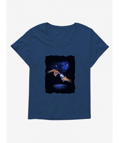 E.T. 40th Anniversary Illuminating Finger Touch Girls T-Shirt Plus Size $13.01 T-Shirts