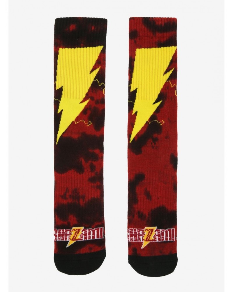 DC Comics Shazam! Red Tie-Dye Crew Socks $1.24 Socks