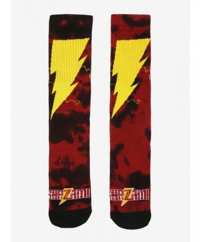 DC Comics Shazam! Red Tie-Dye Crew Socks $1.24 Socks