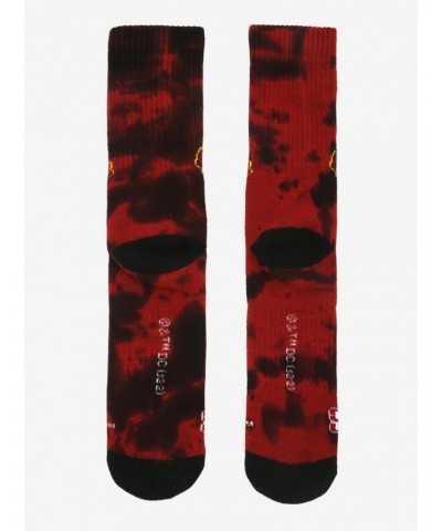 DC Comics Shazam! Red Tie-Dye Crew Socks $1.24 Socks