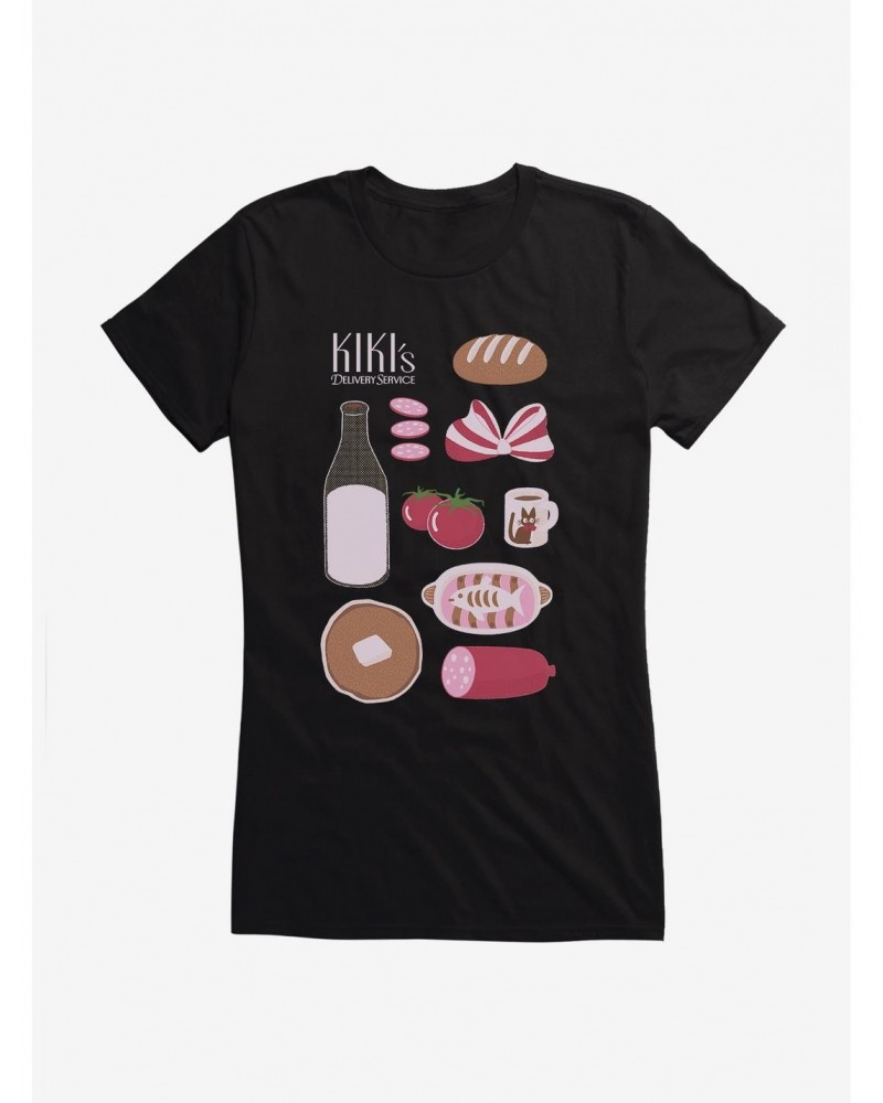 Studio Ghibli Kiki's Delivery Service Essential Foods Girls T-Shirt $6.77 T-Shirts