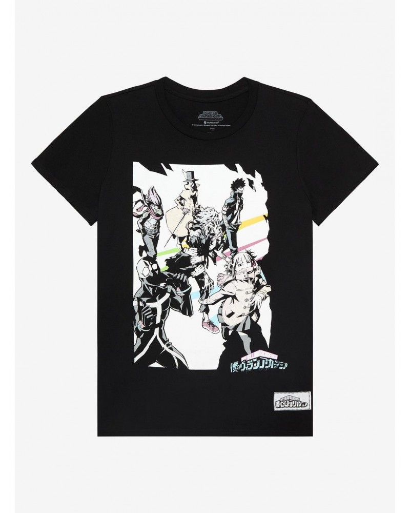 My Hero Academia Villains Tonal Boyfriend Fit Girls T-Shirt $6.57 T-Shirts