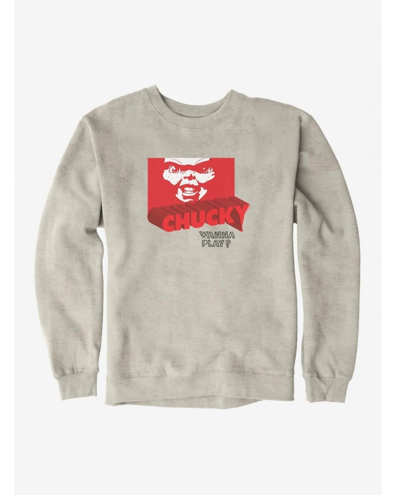 Chucky Red Blood Font Sweatshirt $11.07 Sweatshirts