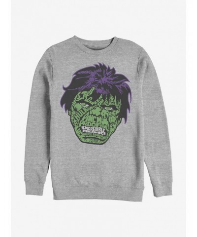 Marvel The Hulk Luck Icons Face Crew Sweatshirt $9.15 Sweatshirts