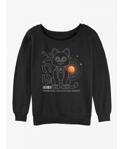 Disney Pixar Lightyear Sox Robot Cat Girls Slouchy Sweatshirt $15.87 Sweatshirts