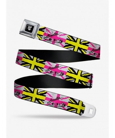 Disney Cruella de Vil Safety Pin Union Jack Seatbelt Belt $8.22 Belts