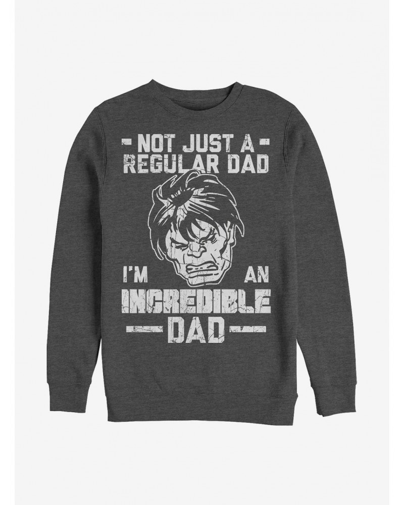 Marvel Hulk Incredible Dad Crew Sweatshirt $10.33 Sweatshirts