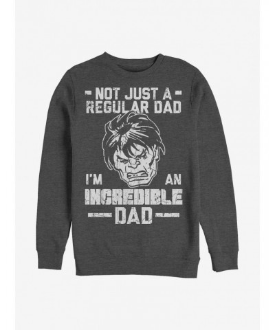 Marvel Hulk Incredible Dad Crew Sweatshirt $10.33 Sweatshirts