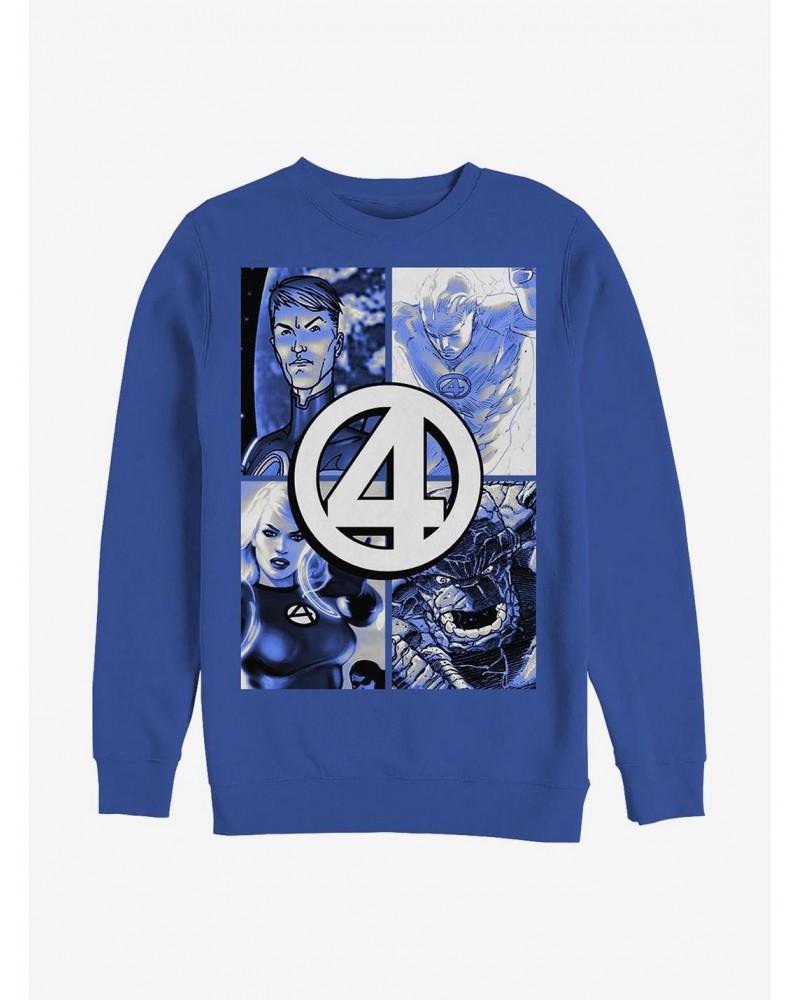 Marvel Fantastic Four Straight Boxes Crew Sweatshirt $12.10 Sweatshirts