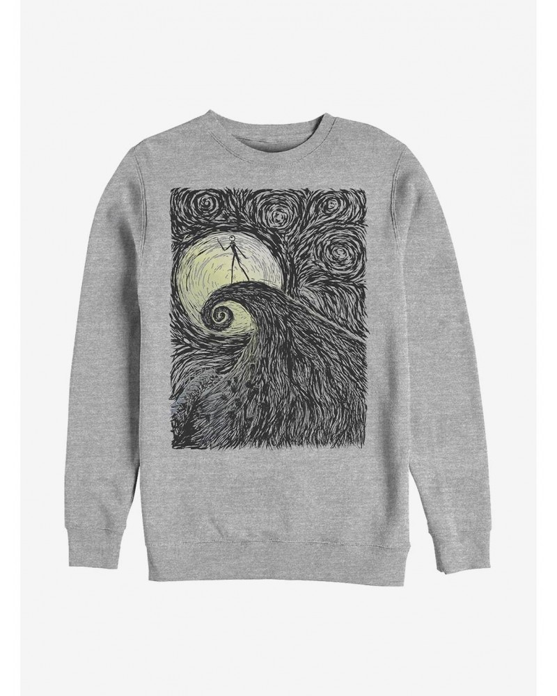 Disney The Nightmare Before Christmas Spiral Hill Crew Sweatshirt $9.74 Sweatshirts