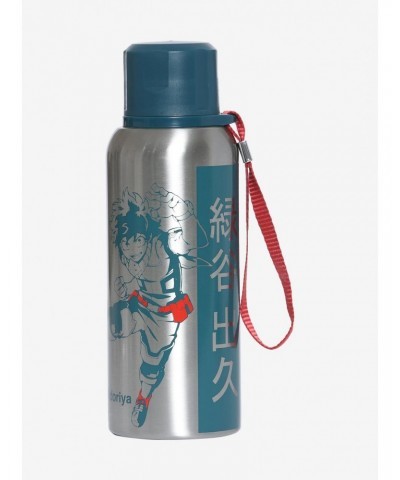 My Hero Academia Izuku Midoriya Steel Water Bottle $5.86 Water Bottles