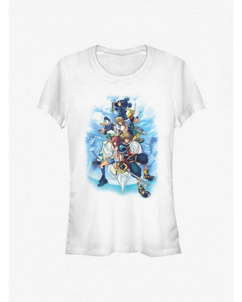 Disney Kingdom Hearts Sky Group Girls T-Shirt $7.17 T-Shirts