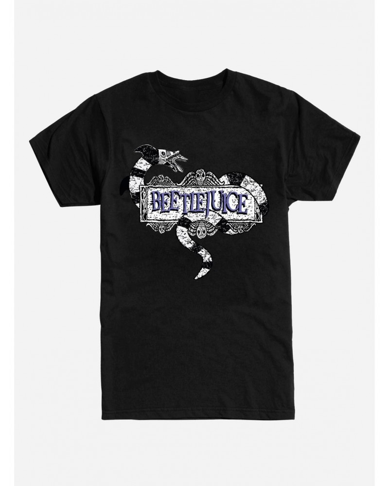 Beetlejuice Snake Title T-Shirt $7.84 T-Shirts