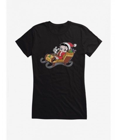 Betty Boop Sleigh Ride Girls T-Shirt $9.56 T-Shirts