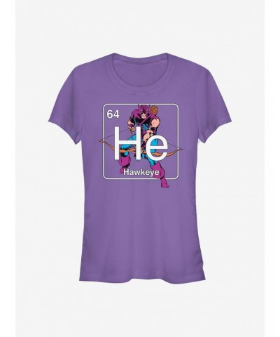 Marvel Hawkeye Periodic Hawkeye Girls T-Shirt $7.17 T-Shirts