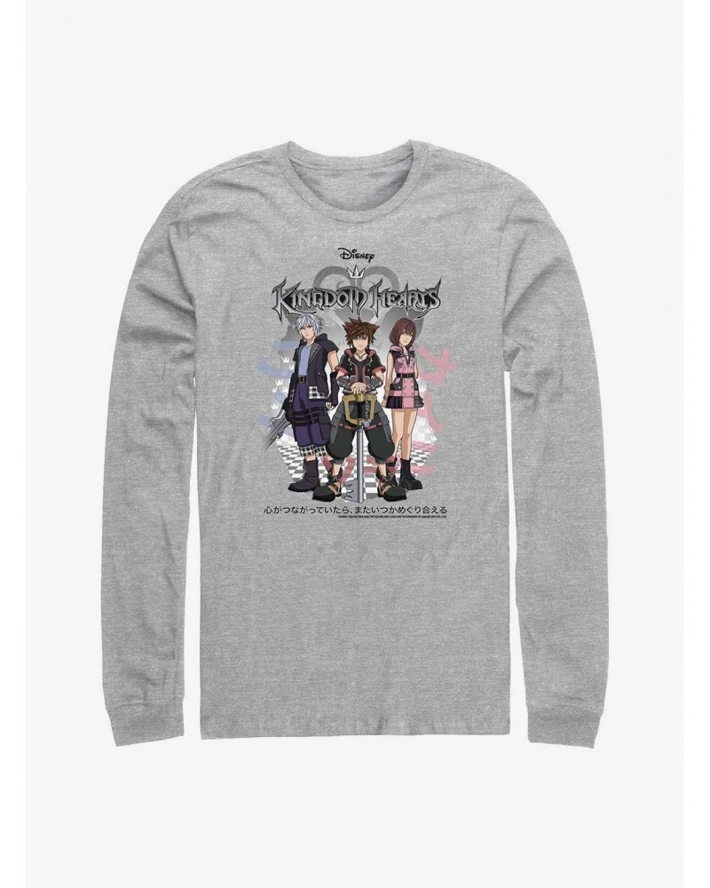 Disney Kingdom Hearts Sora Japanese Text Group Long-Sleeve T-Shirt $10.00 T-Shirts