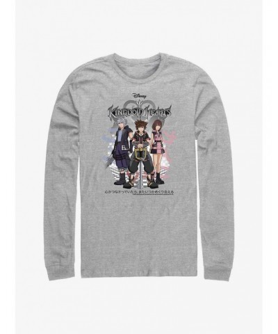 Disney Kingdom Hearts Sora Japanese Text Group Long-Sleeve T-Shirt $10.00 T-Shirts