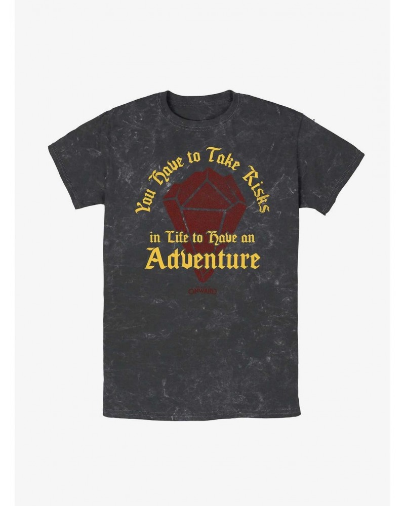 Disney Pixar Onward Risk For Adventure Mineral Wash T-Shirt $5.44 T-Shirts