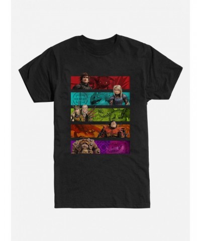 Extra Soft How To Train Your Dragon Character Bars T-Shirt $7.89 T-Shirts