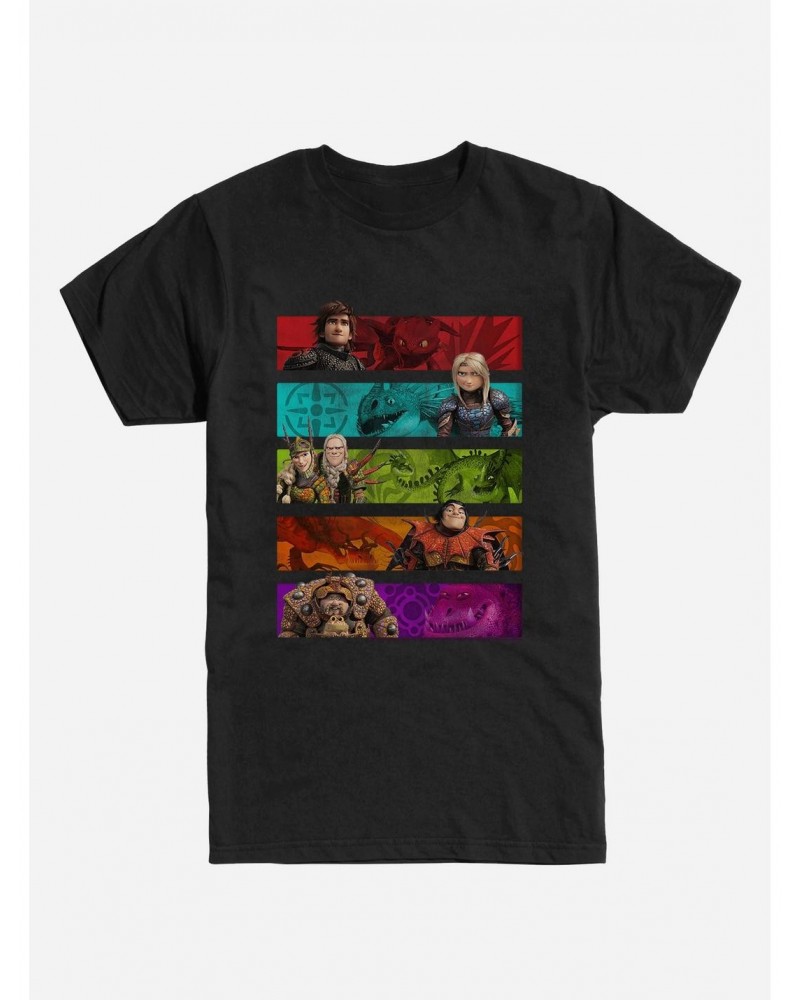 Extra Soft How To Train Your Dragon Character Bars T-Shirt $7.89 T-Shirts