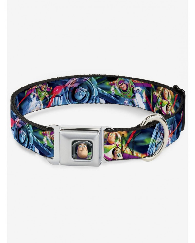 Disney Pixar Toy Story Buzz Lightyear Action Poses Seatbelt Buckle Dog Collar $11.70 Pet Collars