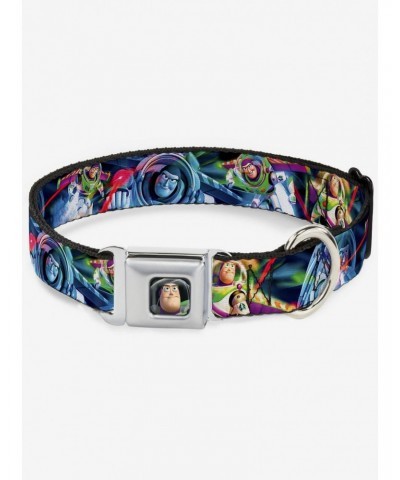 Disney Pixar Toy Story Buzz Lightyear Action Poses Seatbelt Buckle Dog Collar $11.70 Pet Collars