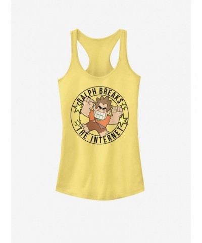 Disney Wreck-It Ralph Wreck Round Linear Girls Tank $7.97 Tanks