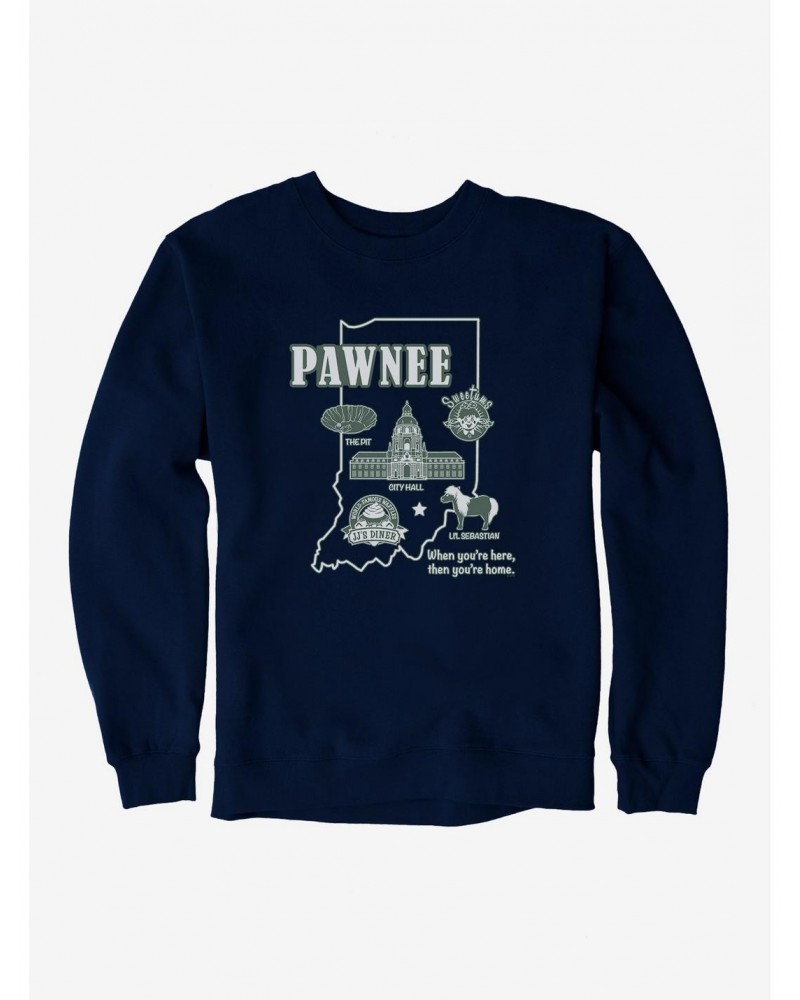 Parks And Recreation Pawnee Map Sweatshirt $12.40 Sweatshirts