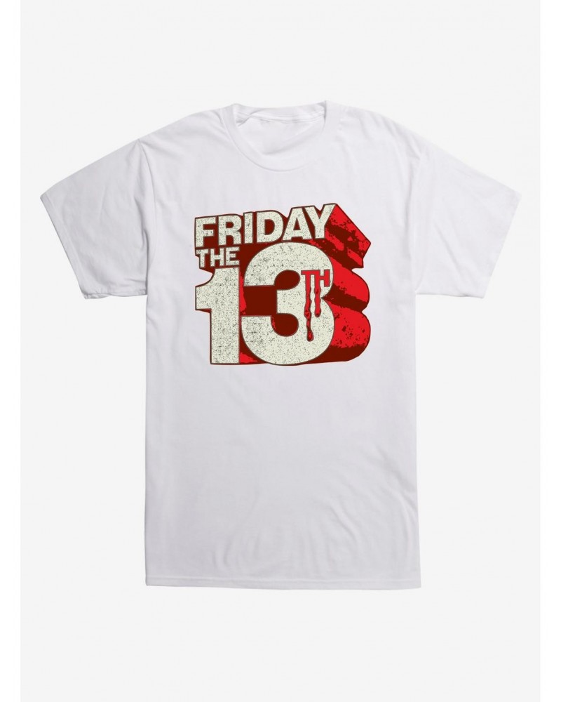 Friday The 13th Block Letters T-Shirt $9.18 T-Shirts