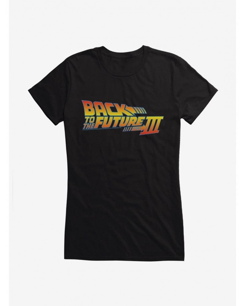 Back To The Future Part III Title Script Girls T-Shirt $6.37 T-Shirts