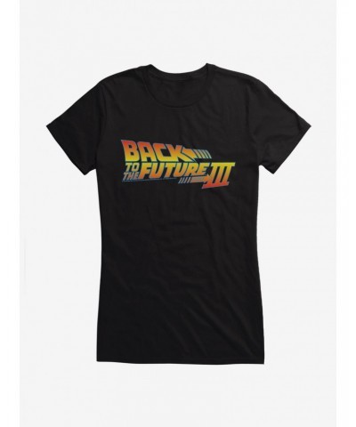 Back To The Future Part III Title Script Girls T-Shirt $6.37 T-Shirts